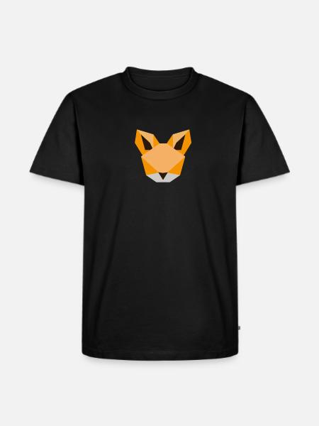 Polygon Fuchs Vektorgrafik - Männer Premium Bio T-Shirt - Schwarz