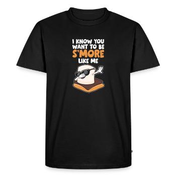 Dabbing Marshmallow I Know You Want To Be Smore Li - Men's Premium Organic T-Shirt - black - Front - Nico (187cm)