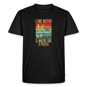 Moths Insect Collector Entomologist - Men's Premium Organic T-Shirt - black - Front - Nico (187cm)
