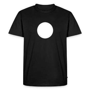 white circle - round shape background - Men's Premium Organic T-Shirt - black - Front - Nico (187cm)