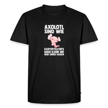 Axolotl - T-shirt Premium bio Homme - noir - Devant - Nico (187cm)