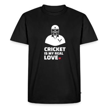 I love cricket for all cricketers - Men's Premium Organic T-Shirt - black - Front - Nico (187cm)