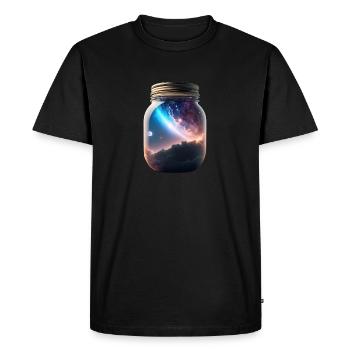 Universe in a glass - Men's Premium Organic T-Shirt - black - Front - Nico (187cm)