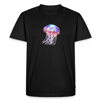 Méduse brillante - T-shirt Premium bio Homme - noir - Devant - Nico (187cm)