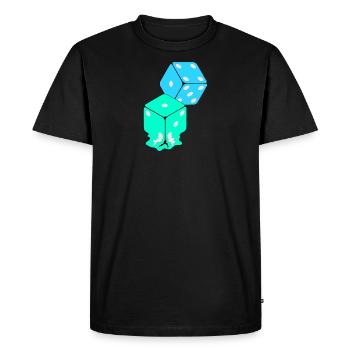 Dice - Men's Premium Organic T-Shirt - black - Front - Nico (187cm)