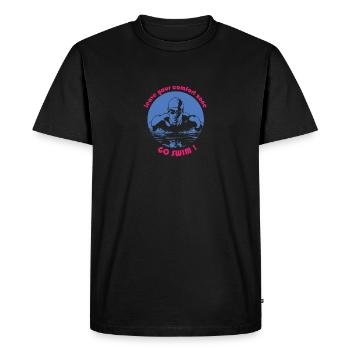 Allez nager - T-shirt Premium bio Homme - noir - Devant - Nico (187cm)