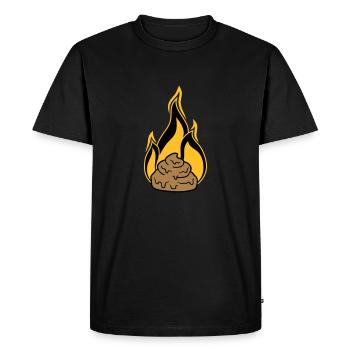 merde est en feu merde merde merde hack kack - T-shirt Premium bio Homme - noir - Devant - Nico (187cm)