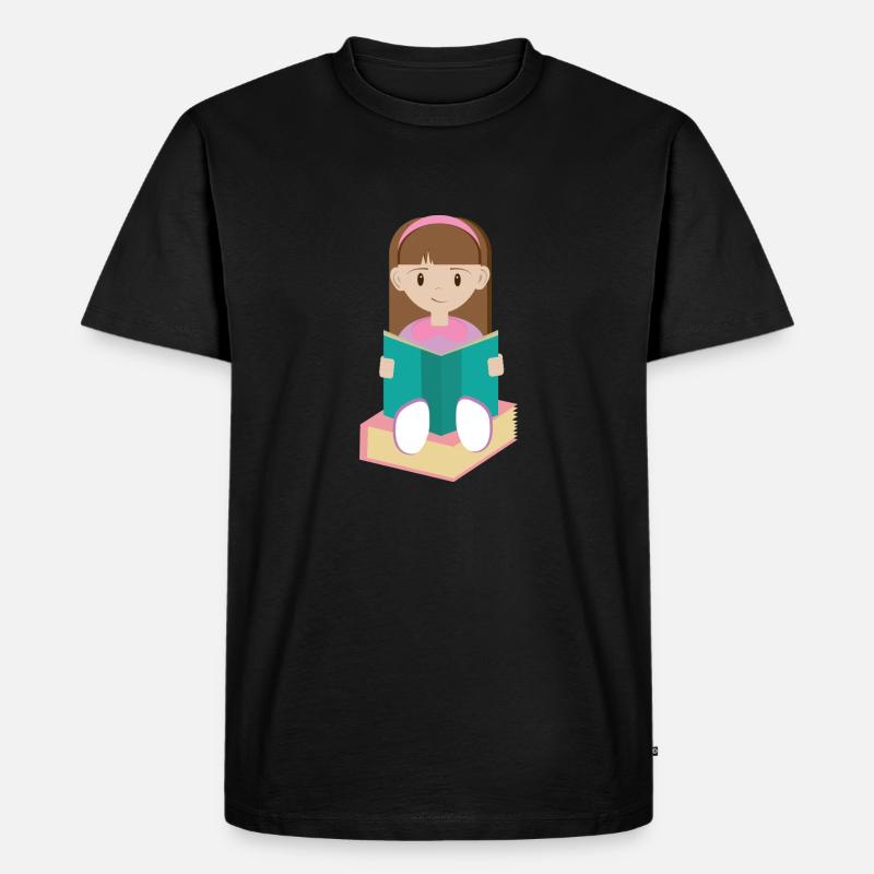 Schulanfang Maedchen 03 0225 - Männer Premium Bio T-Shirt - Schwarz