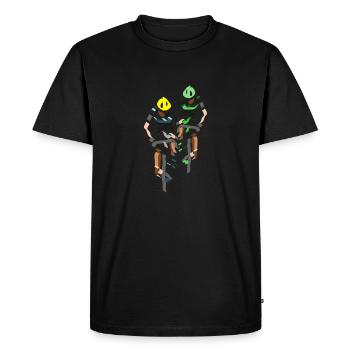 Cyclistes - T-shirt Premium bio Homme - noir - Devant - Nico (187cm)