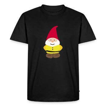 Nain jaune - pour tous les amis nains - T-shirt Premium bio Homme - noir - Devant - Nico (187cm)