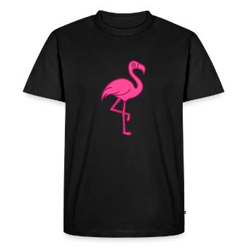 Flamant rose - T-shirt Premium bio Homme - noir - Devant - Nico (187cm)