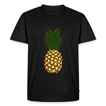 Pineapple Summer Festival Holiday - Men's Premium Organic T-Shirt - black - Front - Nico (187cm)