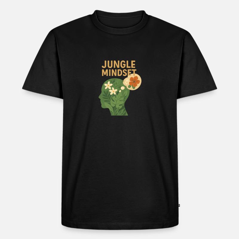 Jungle Mindset - Männer Premium Bio T-Shirt - Schwarz