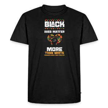 Les vies noires comptent plus que le whi... - T-shirt Premium bio Homme - noir - Devant - Nico (187cm)