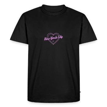New York City NY NYC Souvenir cadeau - T-shirt Premium bio Homme - noir - Devant - Nico (187cm)