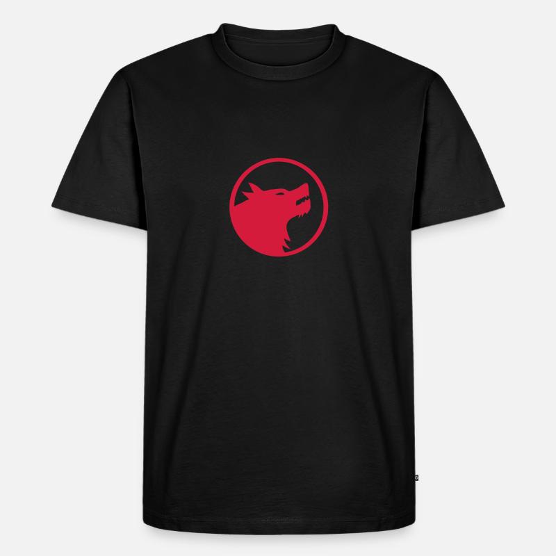 wolf_11a - Männer Premium Bio T-Shirt - Schwarz