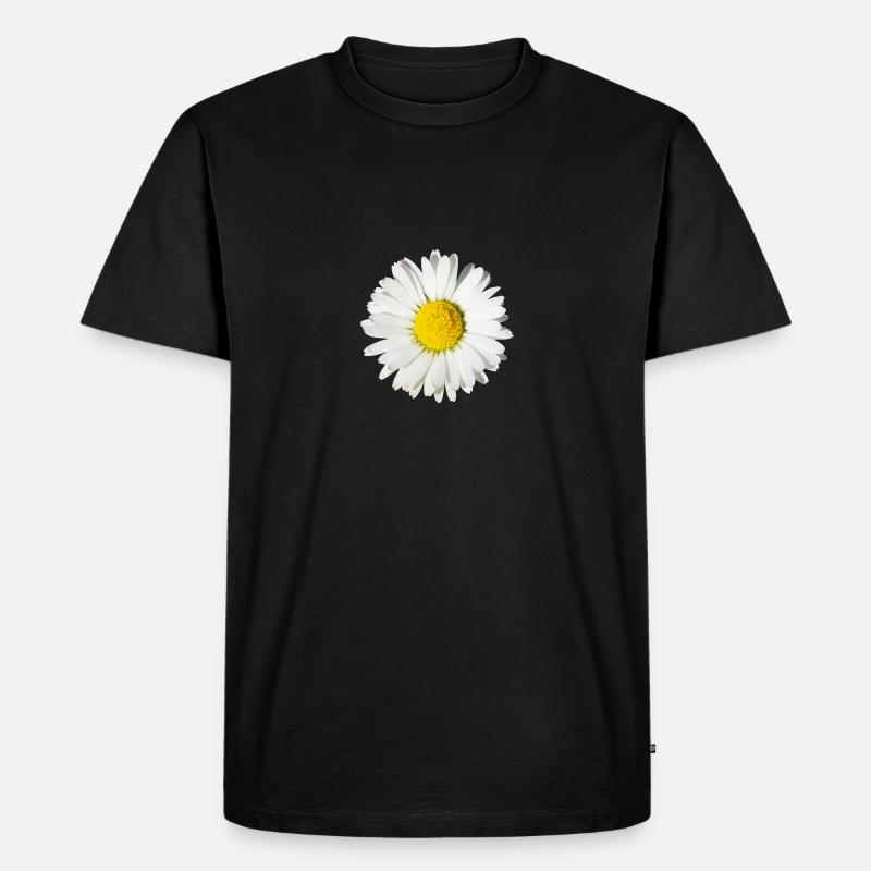 Gänseblümchen - Männer Premium Bio T-Shirt - Schwarz