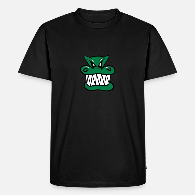 Drache böse witzig Cool Comic - Männer Premium Bio T-Shirt - Schwarz