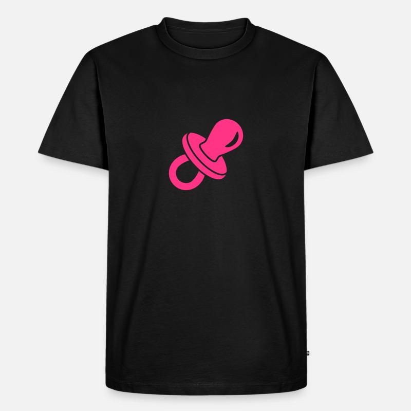 Schnuller - Männer Premium Bio T-Shirt - Schwarz