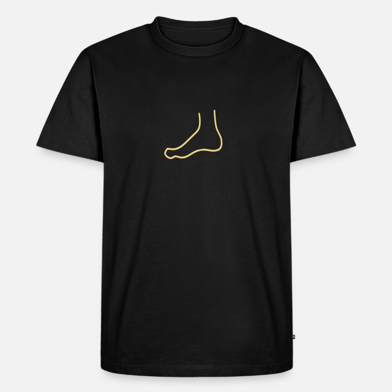 Fuß - Männer Premium Bio T-Shirt - Schwarz