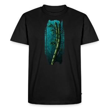 Bambouseraie tranquille - T-shirt Premium bio Homme - noir - Devant - Nico (187cm)