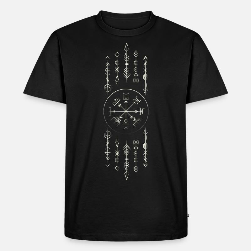 Wikinger Kalender, Wikinger - Männer Premium Bio T-Shirt - Schwarz
