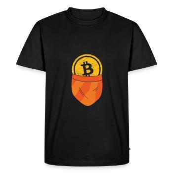 Drôle Bitcoin Crypto Blockchain Btc Fun Liebhab - T-shirt Premium bio Homme - noir - Devant - Nico (187cm)