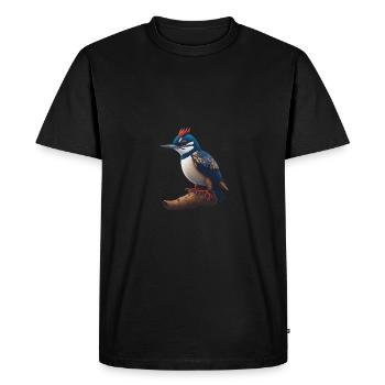 Grand pic tacheté - T-shirt Premium bio Homme - noir - Devant - Nico (187cm)