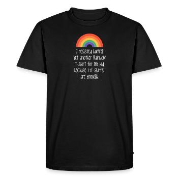 Soutien de l’allié de la chemise arc-en-ciel LGBTQ pour un parent fier - T-shirt Premium bio Homme - noir - Devant - Nico (187cm)