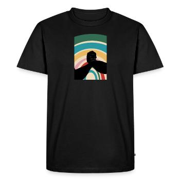 Arm wrestlers - Men's Premium Organic T-Shirt - black - Front - Nico (187cm)