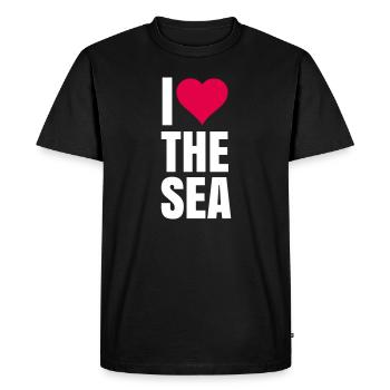 J’aime la mer Ich liebe das Meer - T-shirt Premium bio Homme - noir - Devant - Nico (187cm)