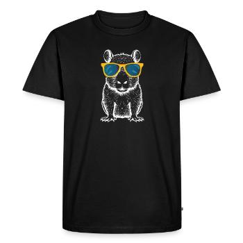 Capybara Capybara avec lunettes de soleil - T-shirt Premium bio Homme - noir - Devant - Nico (187cm)