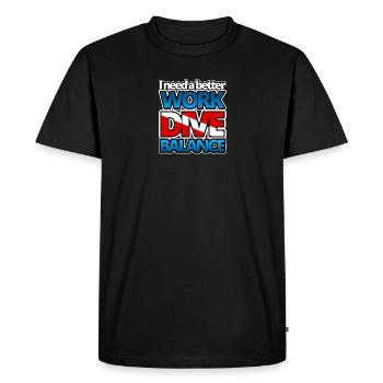 J'ai besoin d'un meilleur équilibre travail plongée MARE - T-shirt Premium bio Homme - noir - Devant - Nico (187cm)