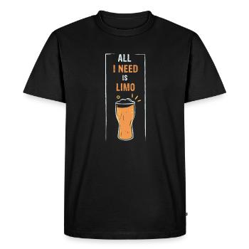 TOUT CE DONT J’AI BESOIN, C’EST D’UNE LIMOUSINE - T-shirt Premium bio Homme - noir - Devant - Nico (187cm)