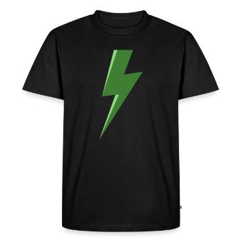 Eclair vert - T-shirt Premium bio Homme - noir - Devant - Nico (187cm)