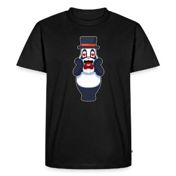 Panda Marié Coeur Mariage - T-shirt Premium bio Homme - noir - Devant - Nico (187cm)