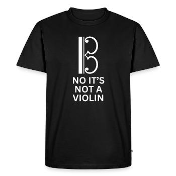 Clé d’alto Non, ce n’est pas un violon - T-shirt Premium bio Homme - noir - Devant - Nico (187cm)