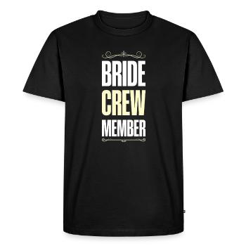 Bride Crew - Men's Premium Organic T-Shirt - black - Front - Nico (187cm)