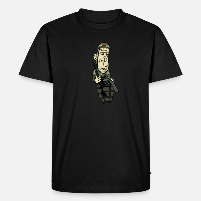 Peops Soldier - Männer Premium Bio T-Shirt - Schwarz
