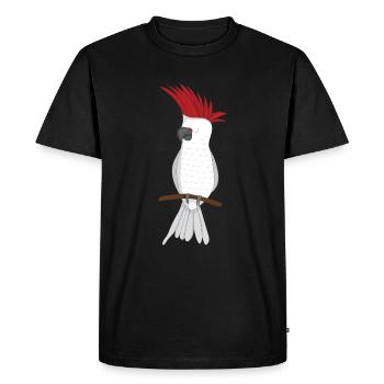 Cacatoès blanc - T-shirt Premium bio Homme - noir - Devant - Nico (187cm)