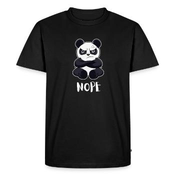 Non Panda paresseux drôle - T-shirt Premium bio Homme - noir - Devant - Nico (187cm)