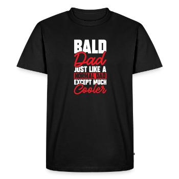 Bald Head Baldness Beard Bald Head - Men's Premium Organic T-Shirt - black - Front - Nico (187cm)
