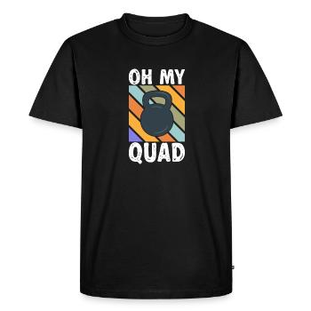 Kettlebell Workout Fitness Training - Men's Premium Organic T-Shirt - black - Front - Nico (187cm)