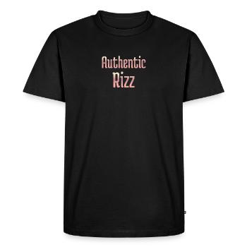 Authentic Rizz - Men's Premium Organic T-Shirt - black - Front - Nico (187cm)