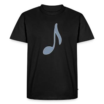 Musical Note La/A, hand drawn. Musician - Men's Premium Organic T-Shirt - black - Front - Nico (187cm)
