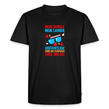 Jeunes quittant les garderies pour la rentrée scolaire Inscription des enfants à l’école - T-shirt Premium bio Homme - noir - Devant - Nico (187cm)
