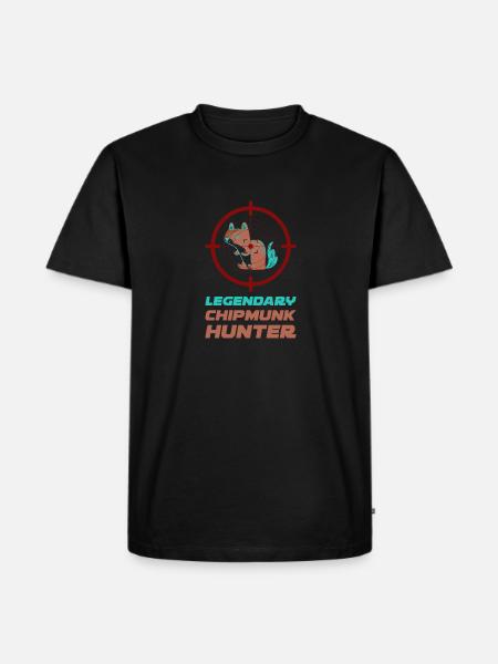 Jäger Squirrel Eichhörnchen Geschenk - Männer Premium Bio T-Shirt - Schwarz