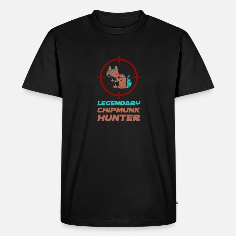 Jäger Squirrel Eichhörnchen Geschenk - Männer Premium Bio T-Shirt - Schwarz