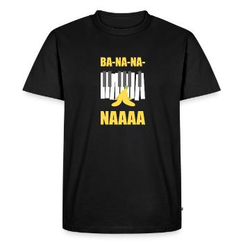Banane I Piano I Musique I Beethoven - T-shirt Premium bio Homme - noir - Devant - Nico (187cm)