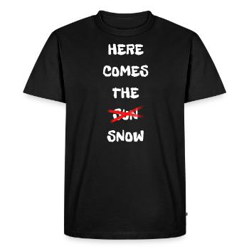 VOICI LE SOLEIL NEIGE - T-shirt Premium bio Homme - noir - Devant - Nico (187cm)